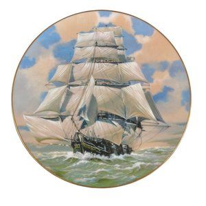 Rosenthal Danbury Mint Great American Sailing Ships Plate The Lightning 8.625"